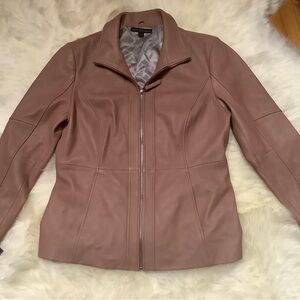 Women's Preston & York Mauve Leather Jacket NWT Lambskin L